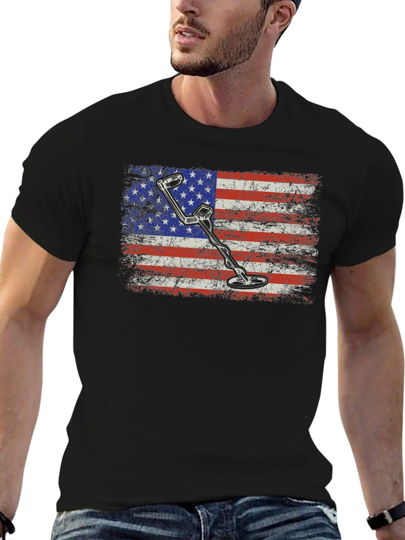 Metal Detector US Flag Tee