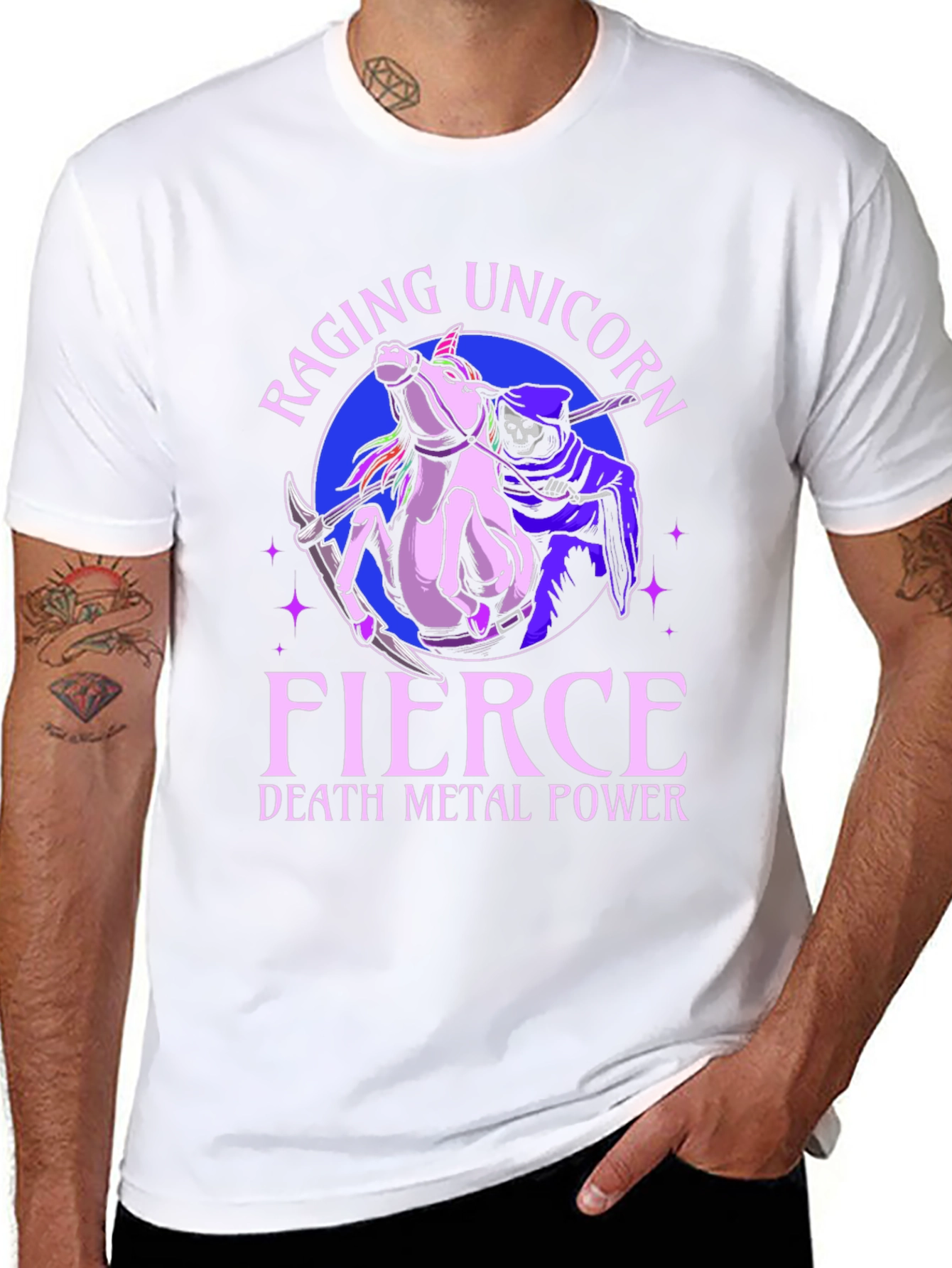 Raging Unicorn Death Metal Power T-Shirt