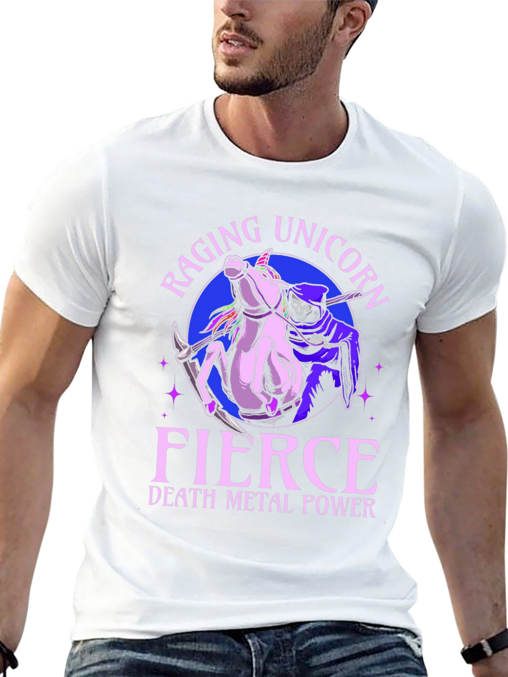 Raging Unicorn Death Metal Power T-Shirt