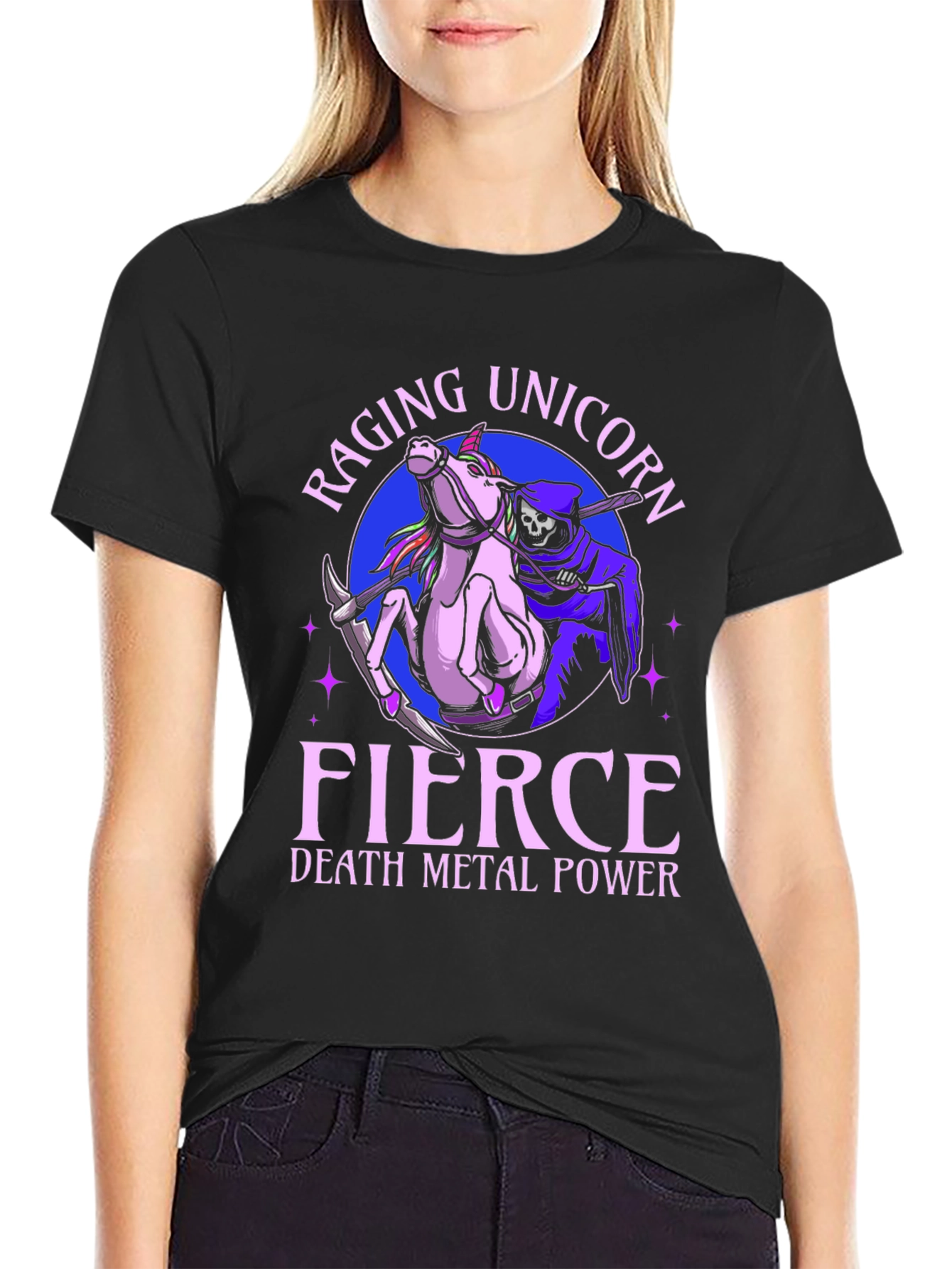 Raging Unicorn Death Metal Power T-Shirt
