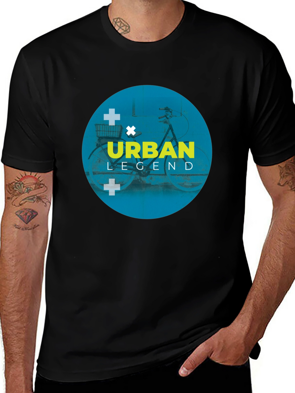 Urban Legend Graphic Tee - Mens Black Cotton T-Shirt