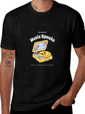 Music Speaks Graphic Tee - Black Cotton T-Shirt