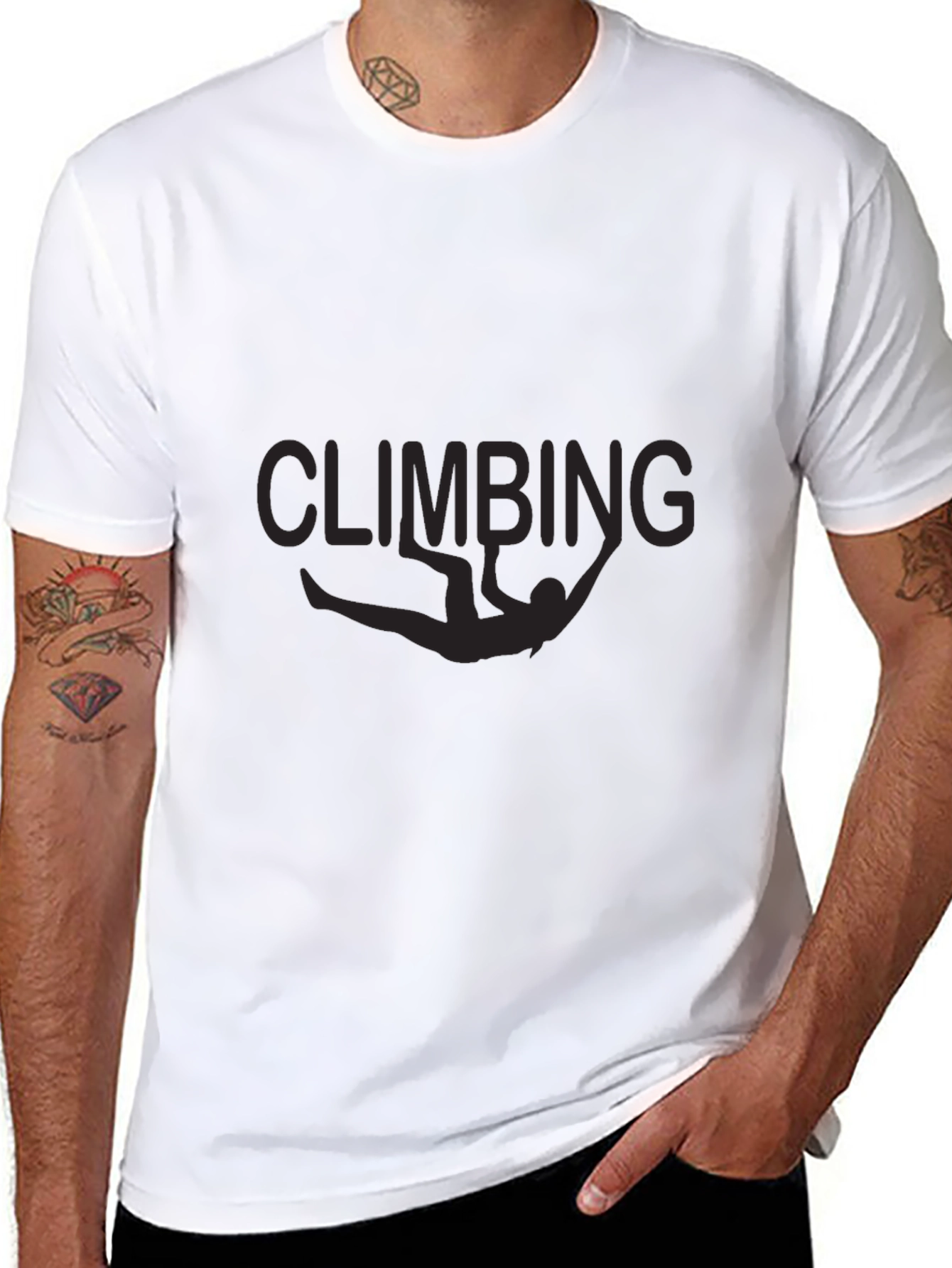 Climbing Graphic Black T-Shirt