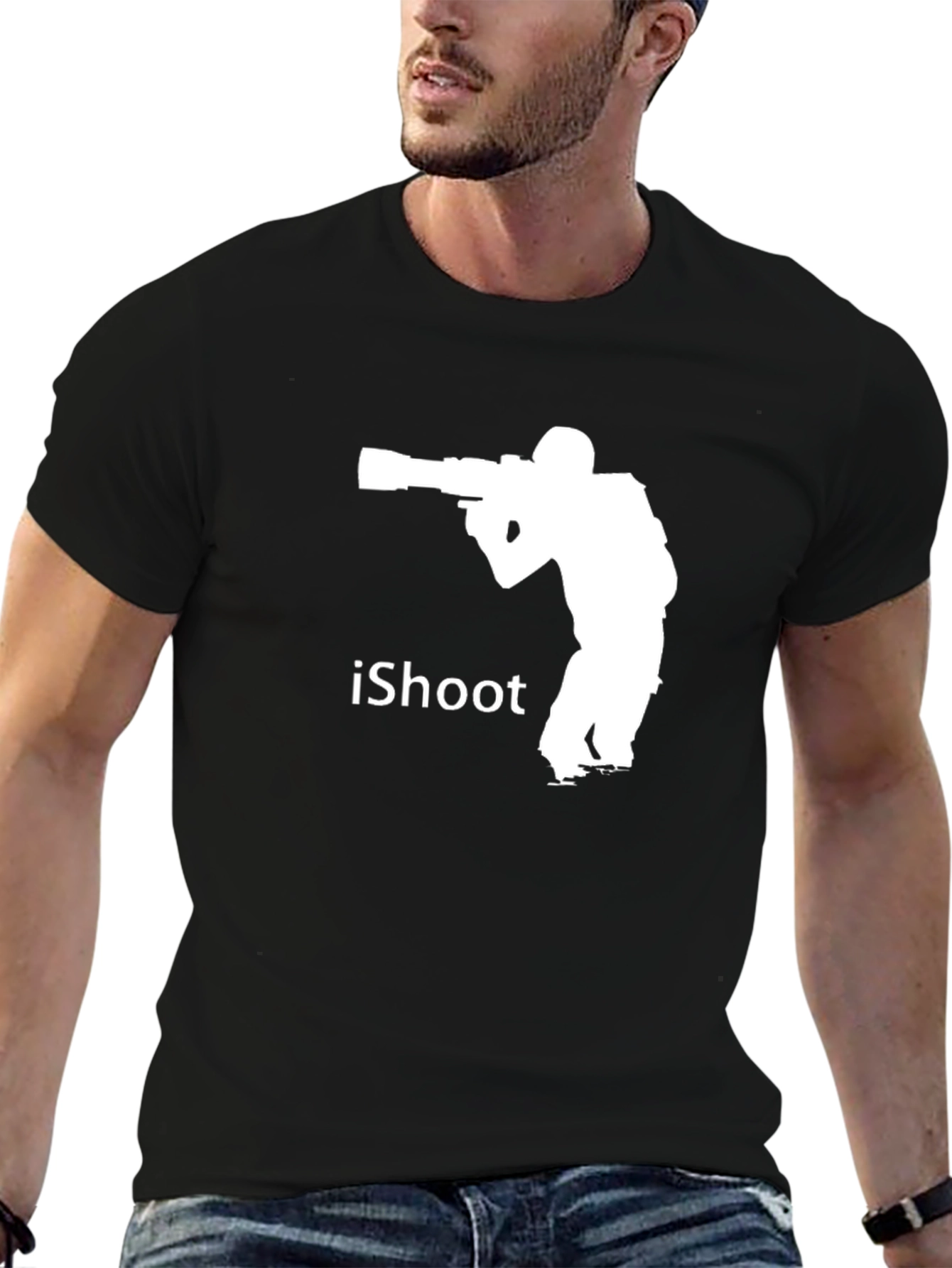 iShoot Photographer Graphic T-Shirt - Black