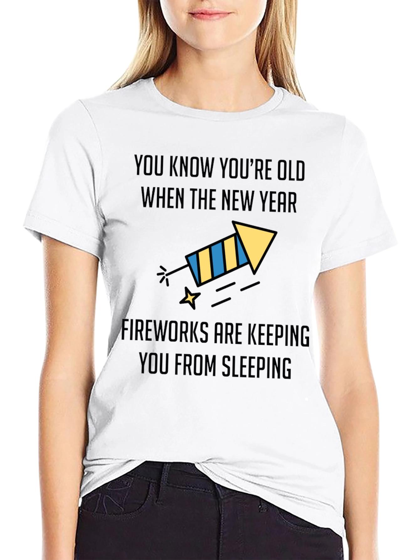 Funny New Years Old Age Fireworks T-Shirt