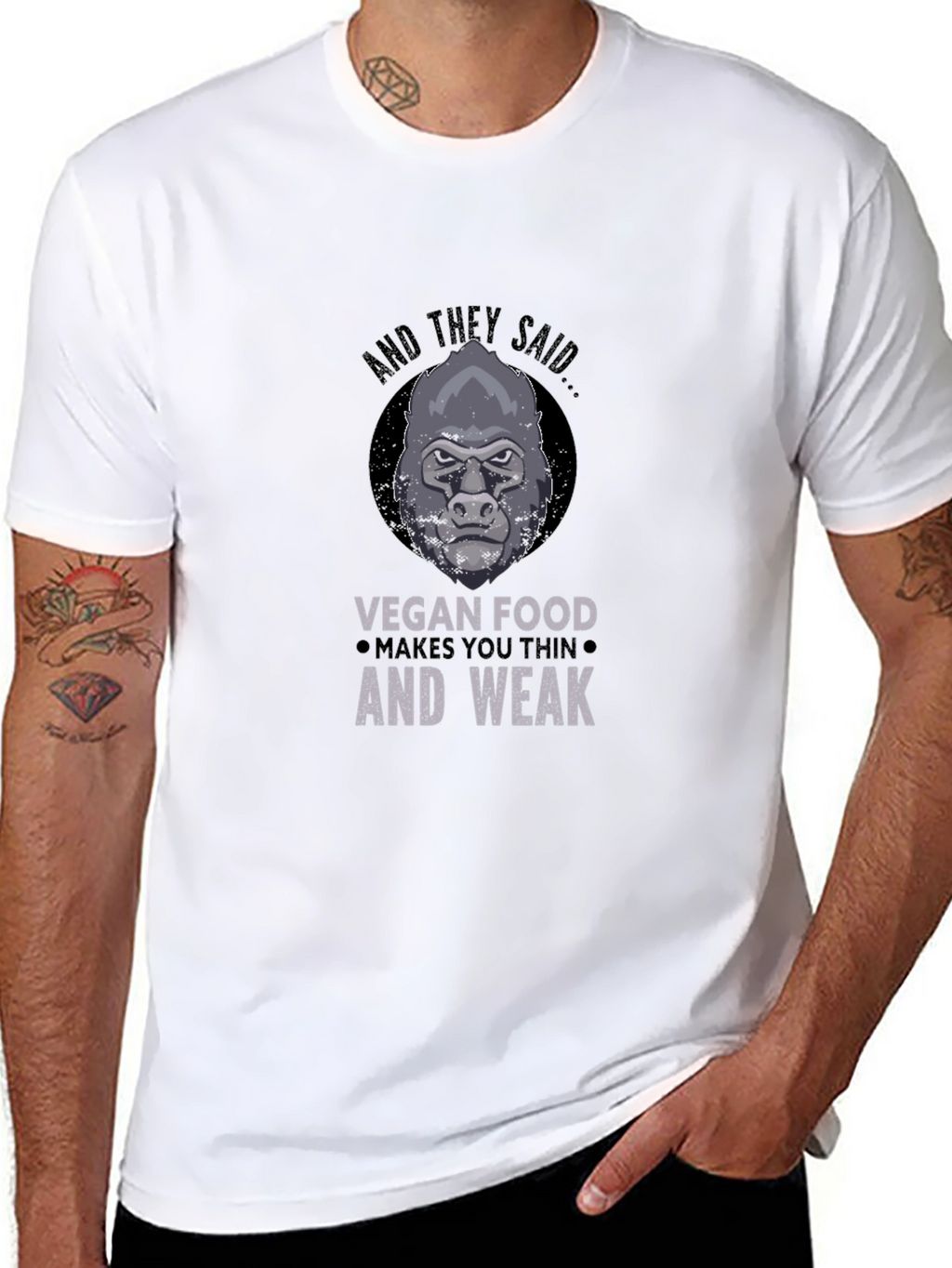 Vegan Gorilla T-Shirt: Strong Vegan Apparel