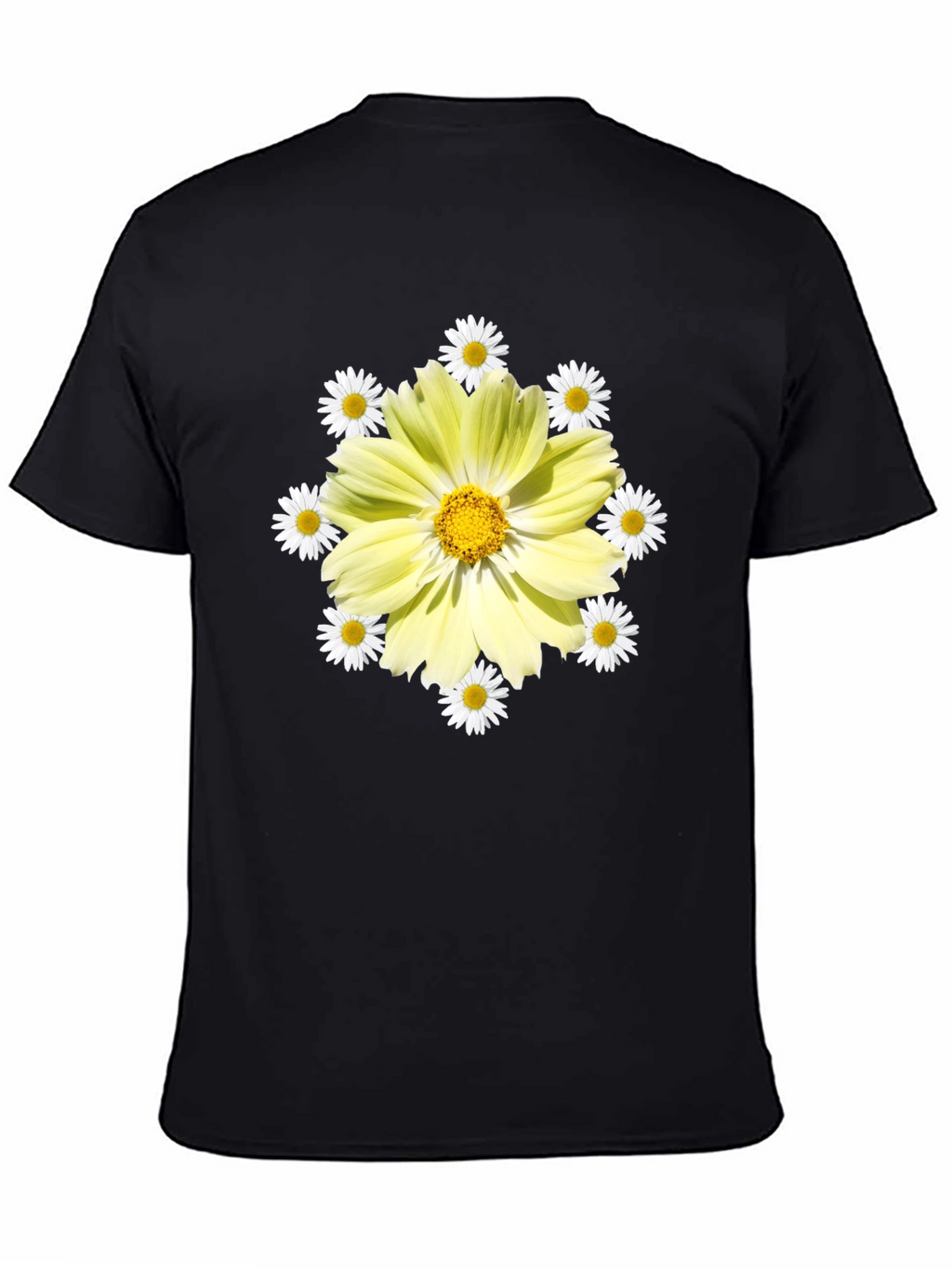 Floral Graphic Tee - Sunny Yellow Daisy Design
