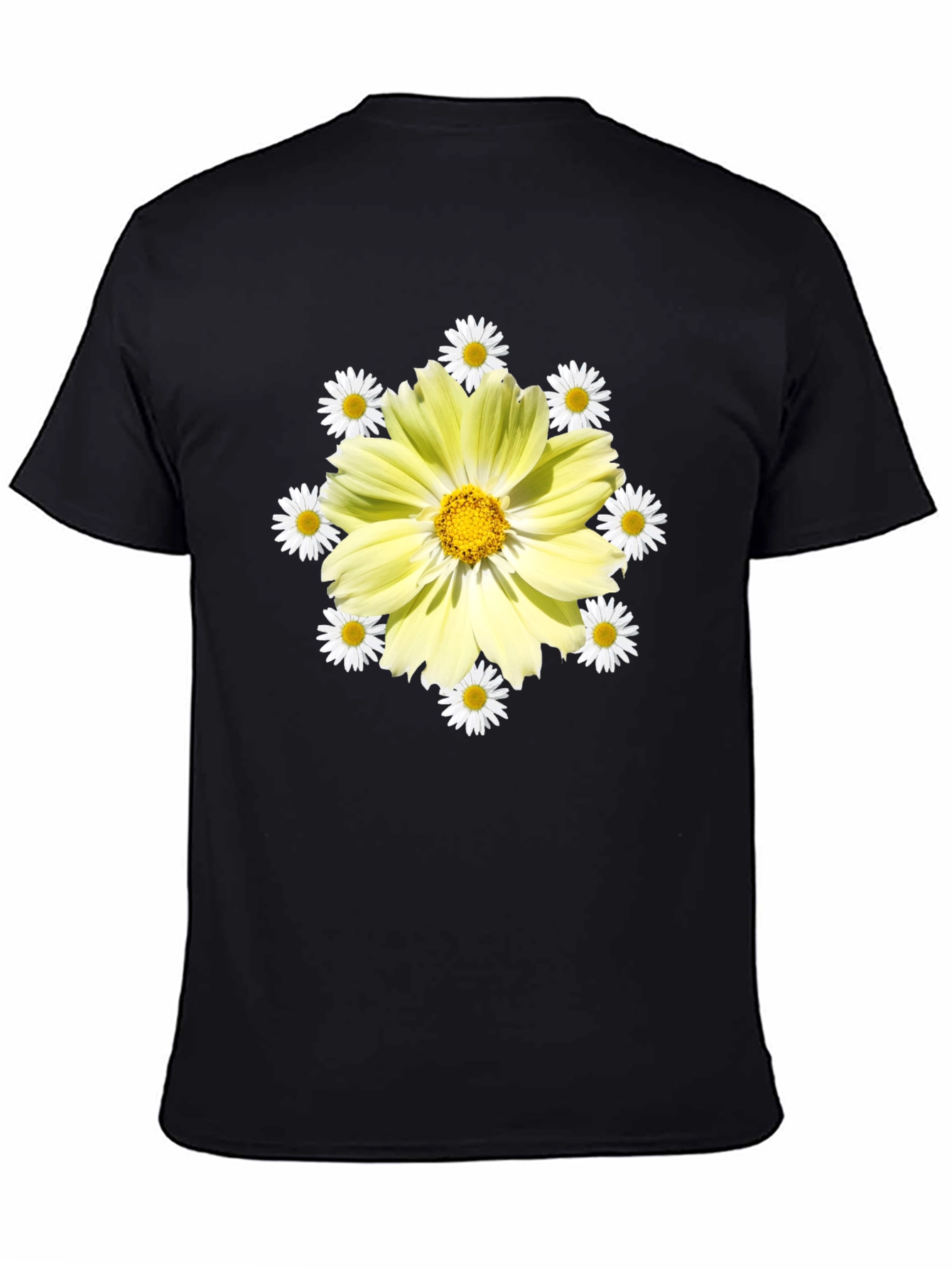 Floral Graphic Tee - Sunny Yellow Daisy Design