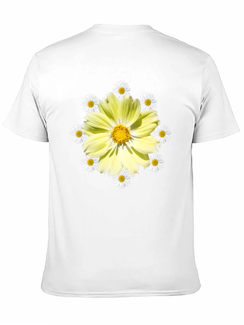 Floral Graphic Tee - Sunny Yellow Daisy Design