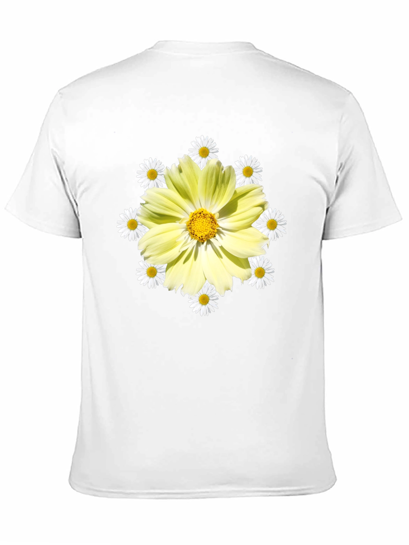 Floral Graphic Tee - Sunny Yellow Daisy Design