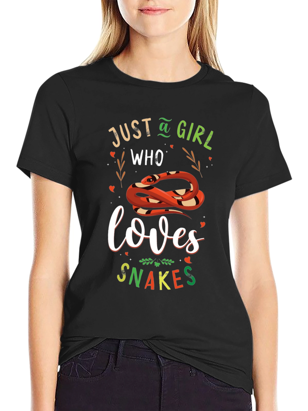 Just A Girl Who Loves Snakes Graphic T-Shirt