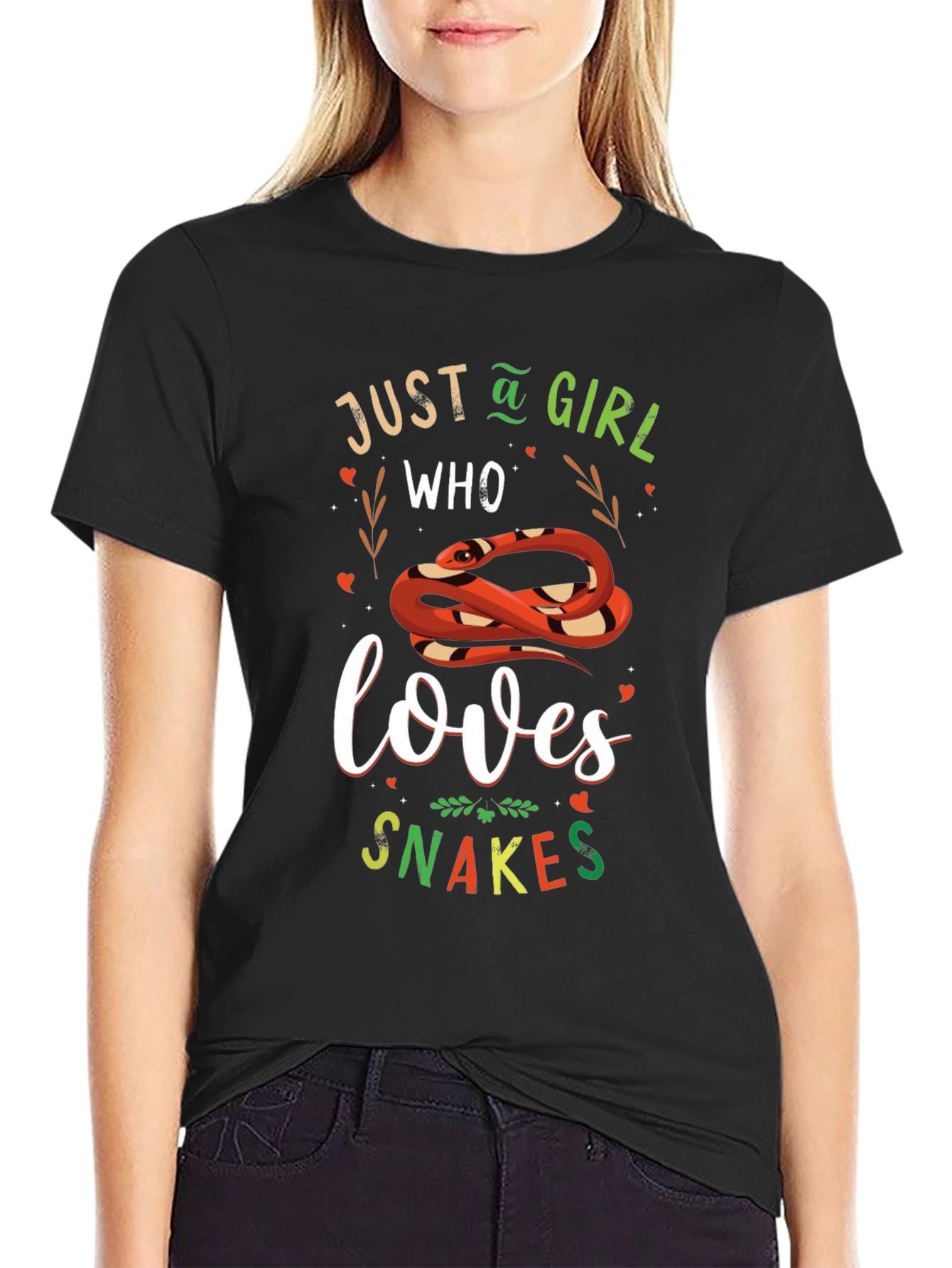 Just A Girl Who Loves Snakes Graphic T-Shirt