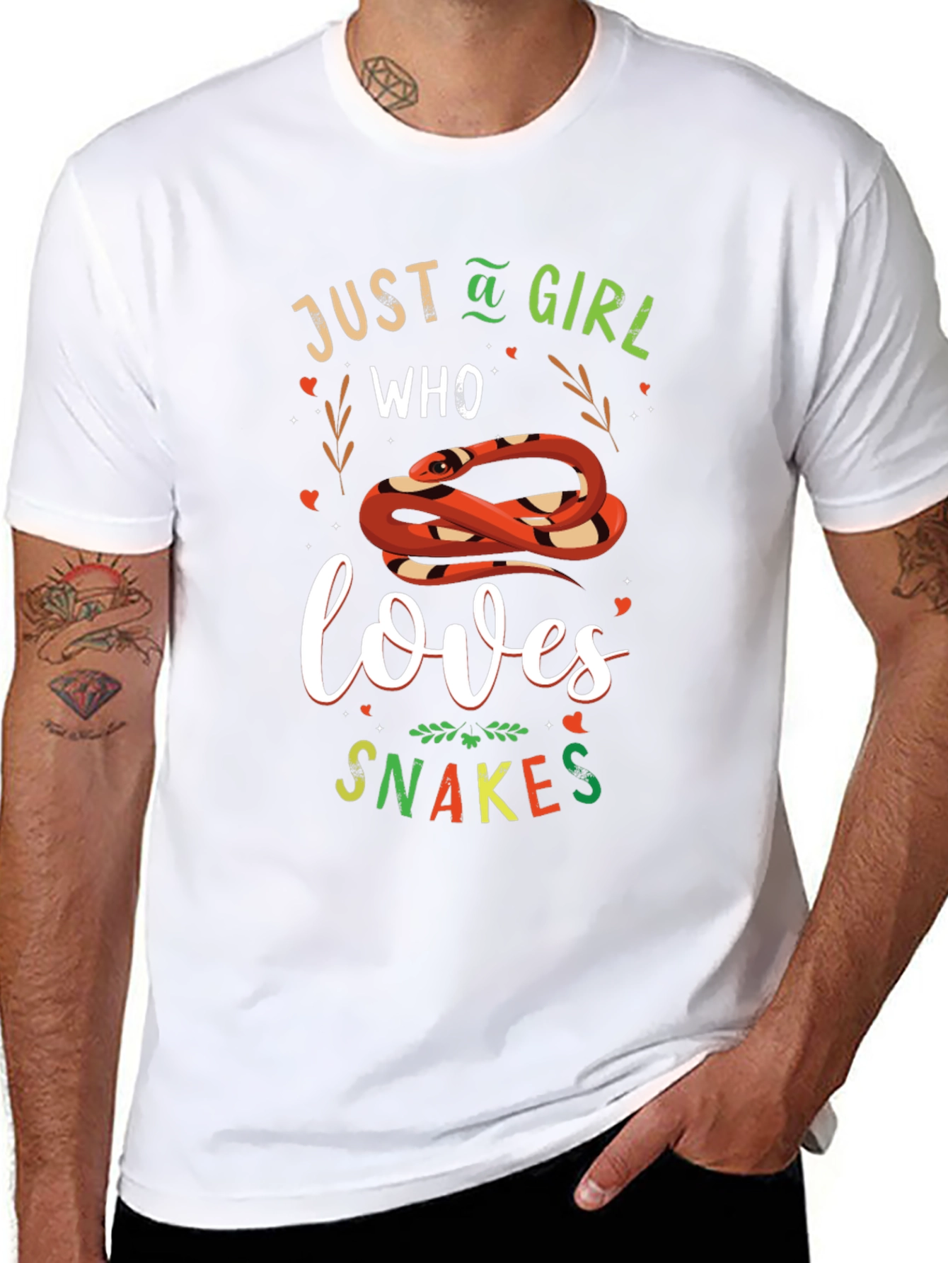 Just A Girl Who Loves Snakes Graphic T-Shirt