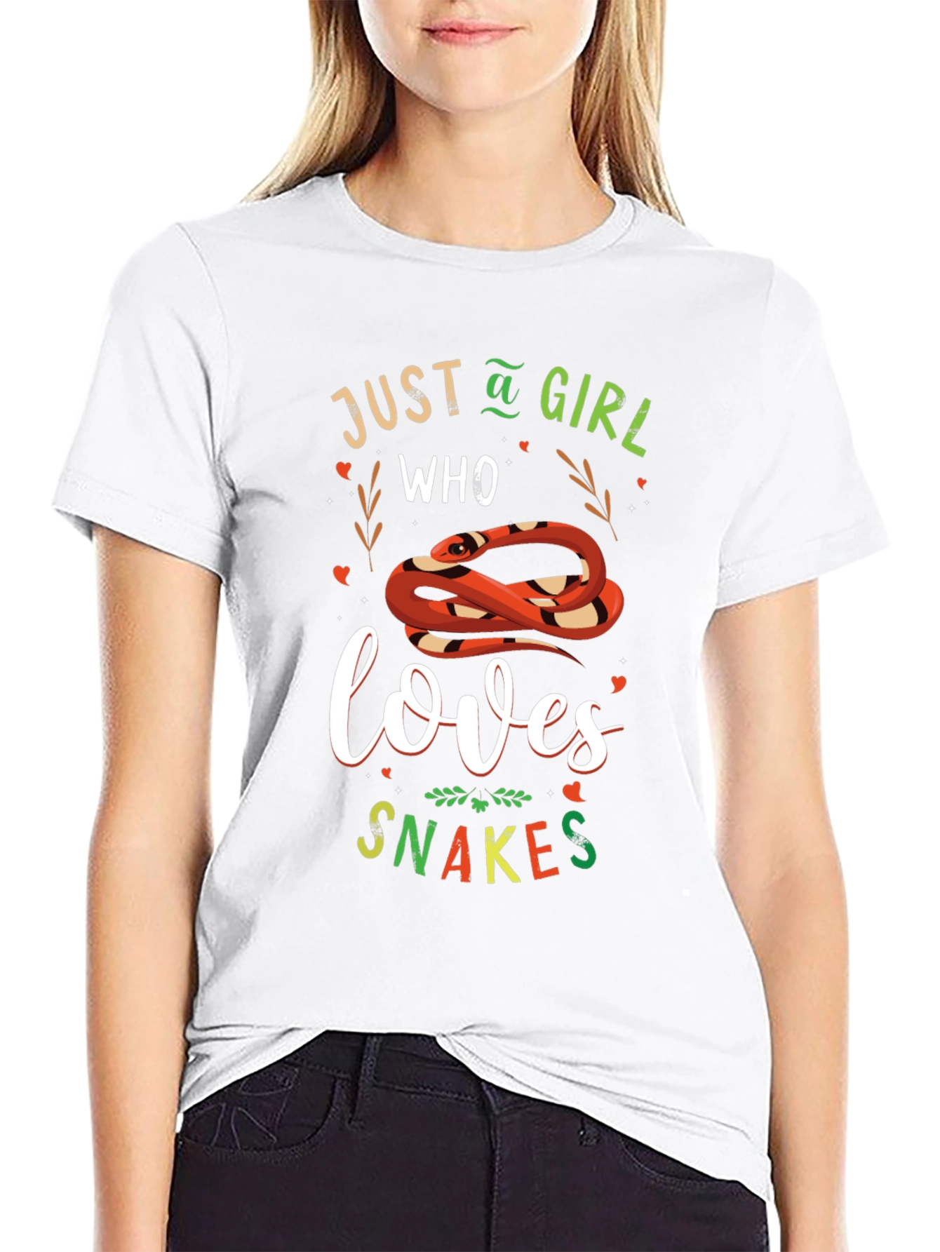 Just A Girl Who Loves Snakes Graphic T-Shirt
