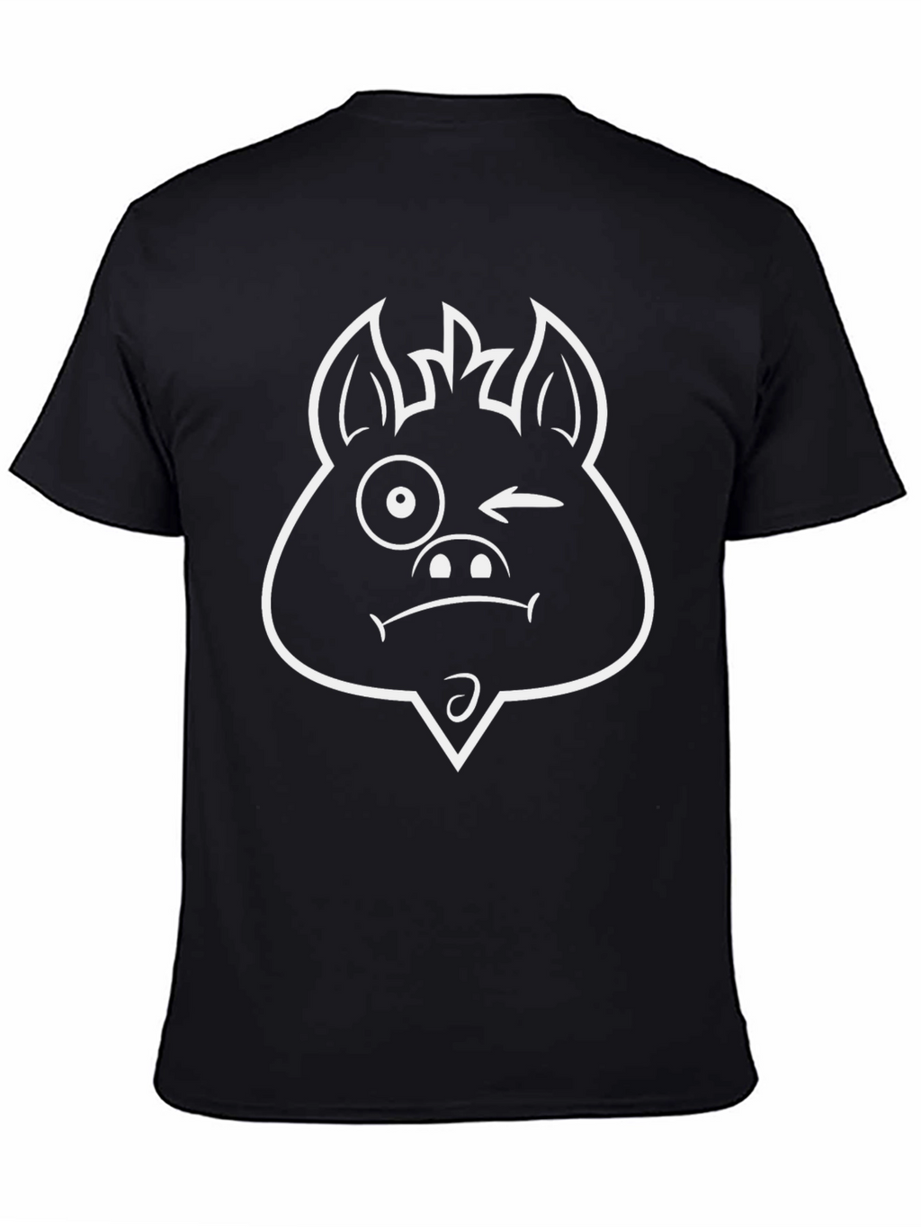 Winking Pig Graphic Black Tee