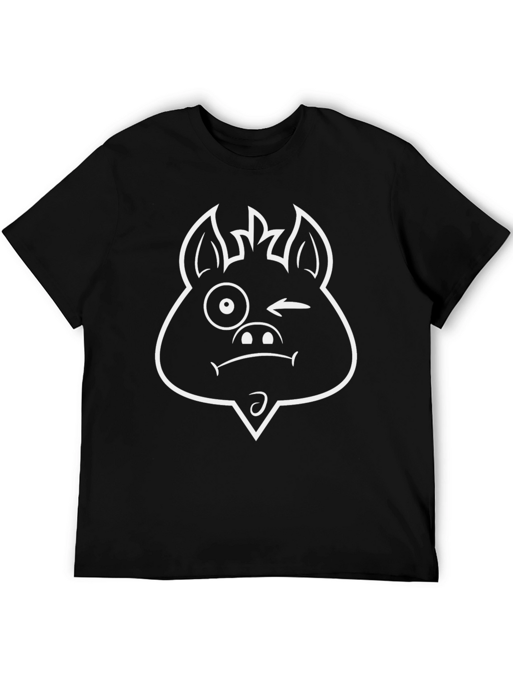 Winking Pig Graphic Black Tee