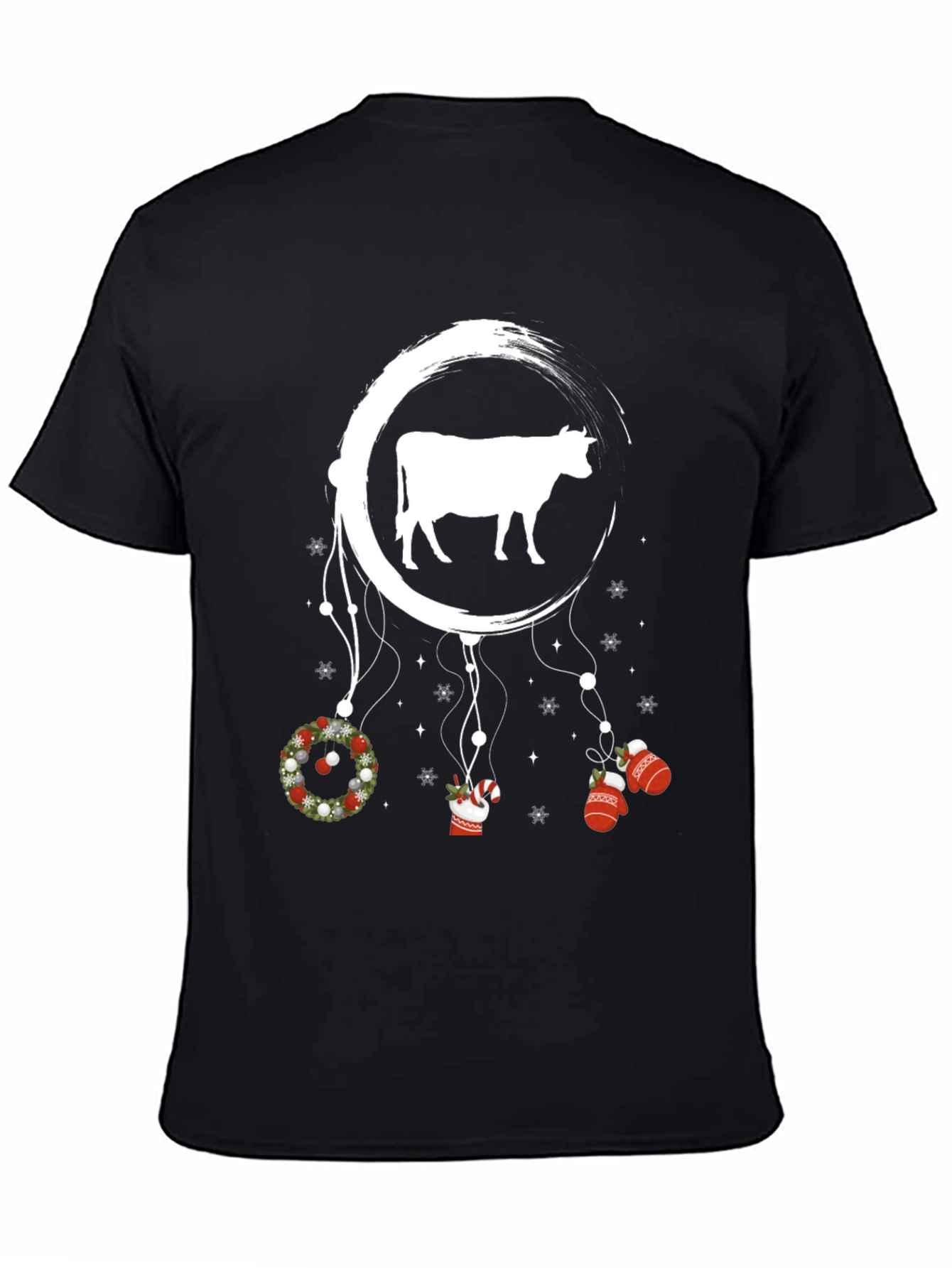 Festive Cow Dreamcatcher Graphic Tee