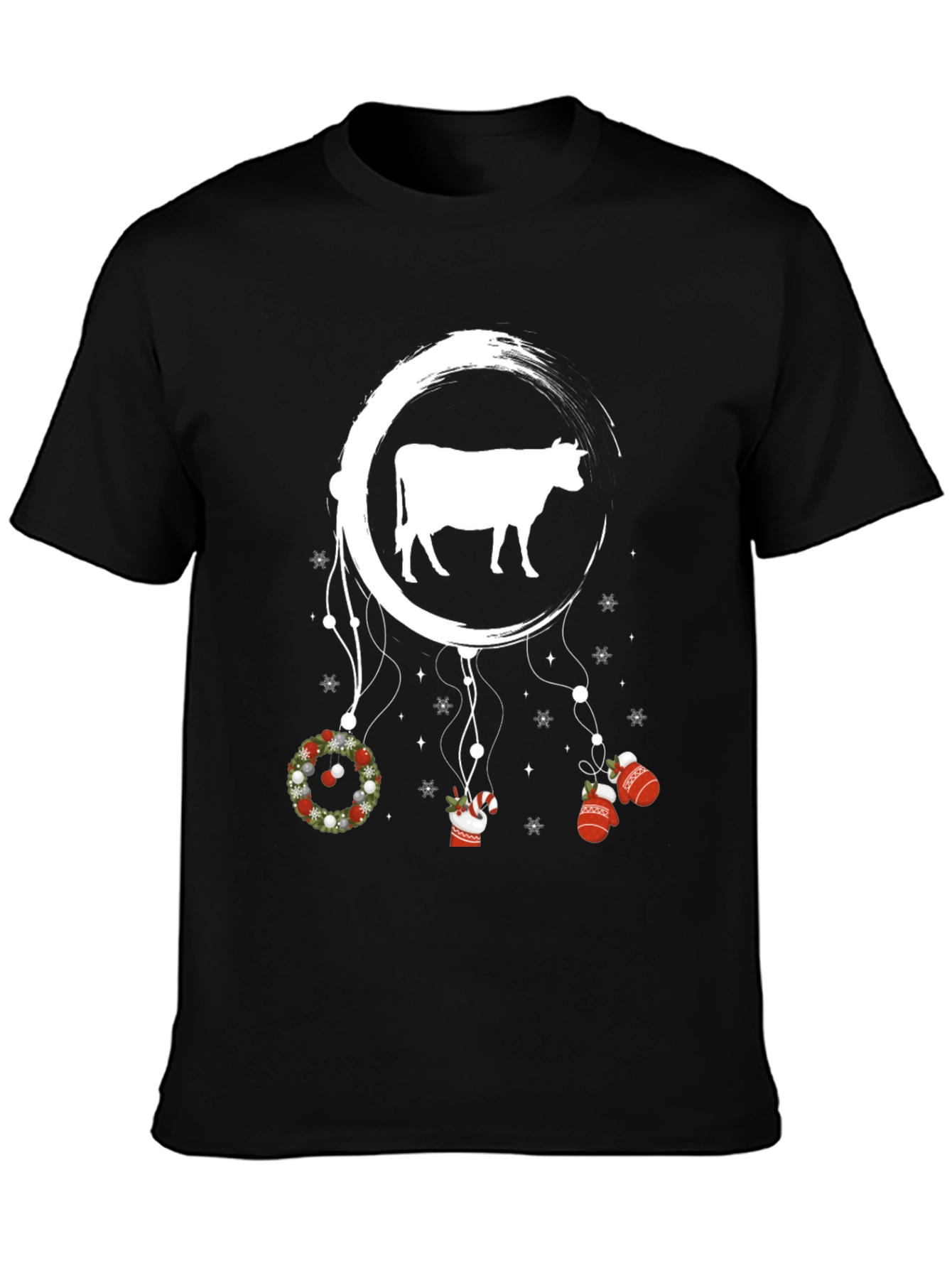 Festive Cow Dreamcatcher Graphic Tee