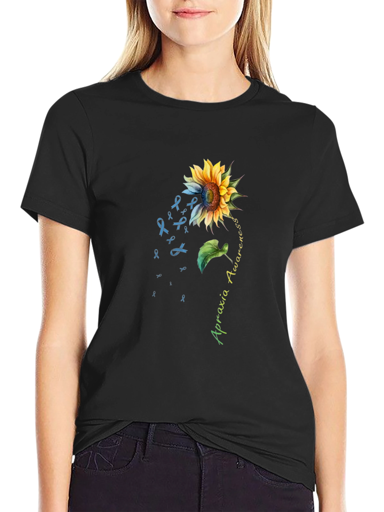 Apraxia Awareness Sunflower T-Shirt
