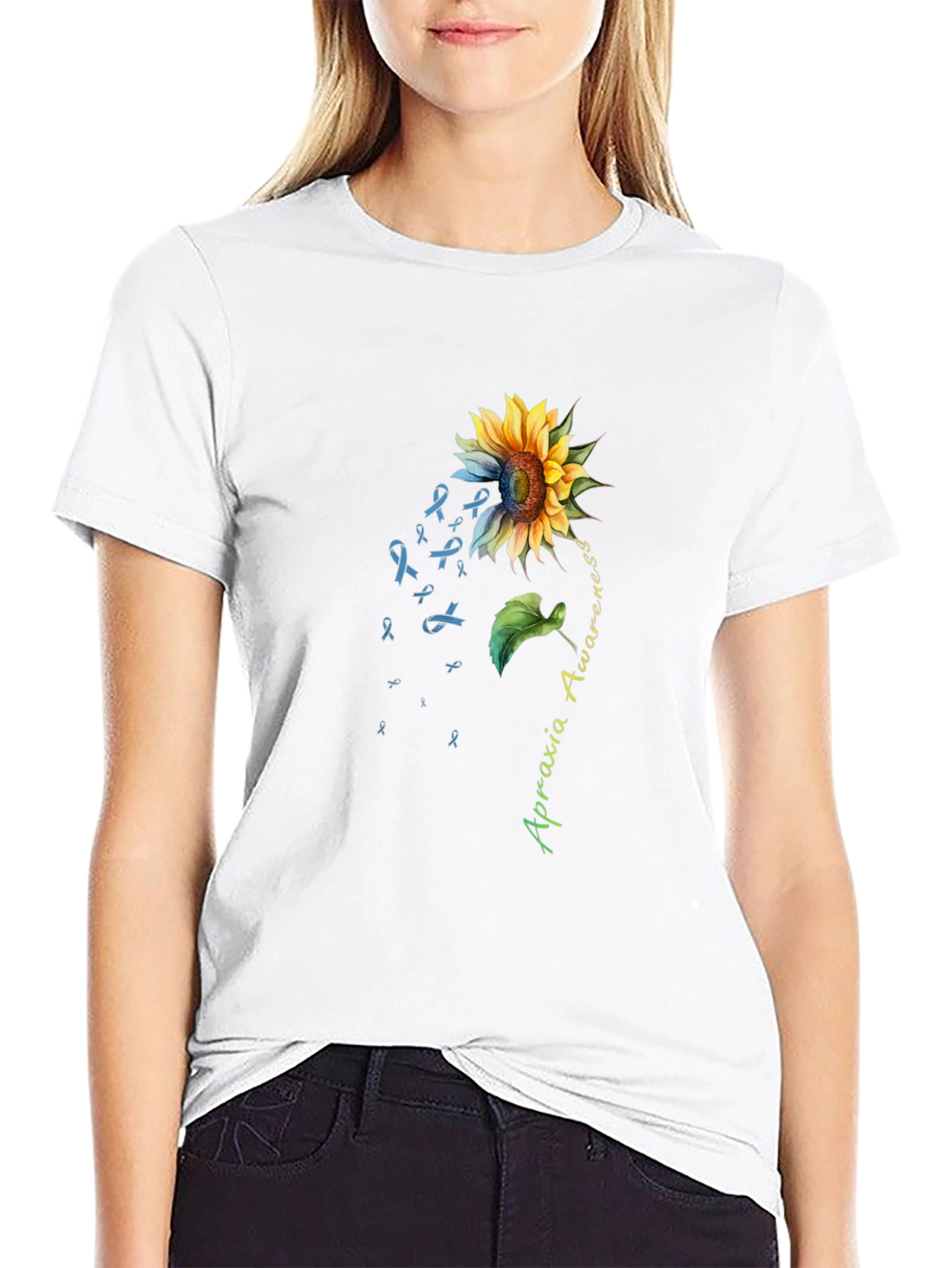 Apraxia Awareness Sunflower T-Shirt