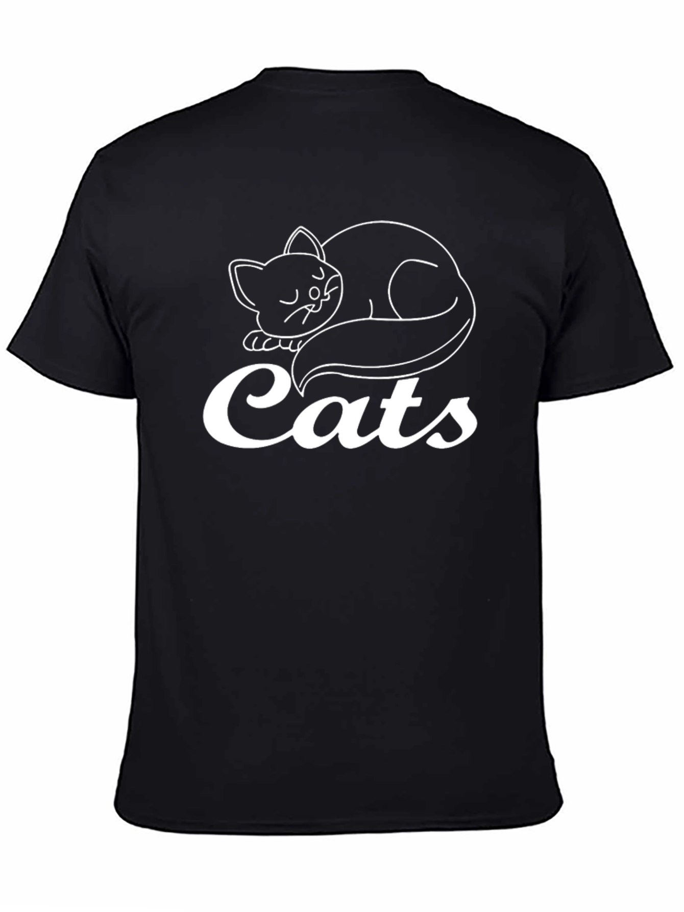 Cats Black T-Shirt - Cute Feline Graphic Tee