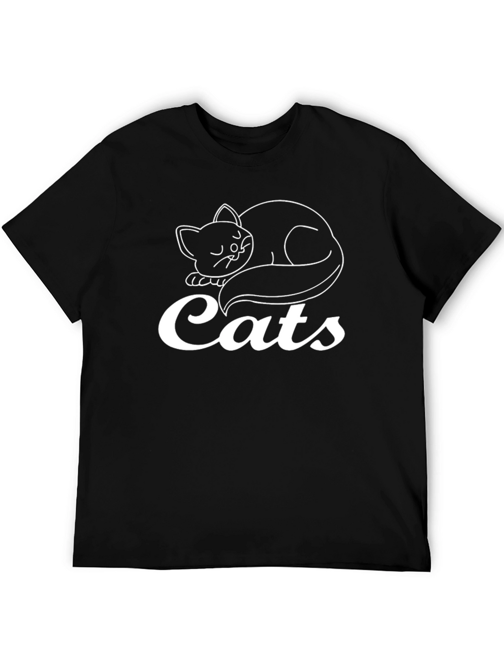 Cats Black T-Shirt - Cute Feline Graphic Tee