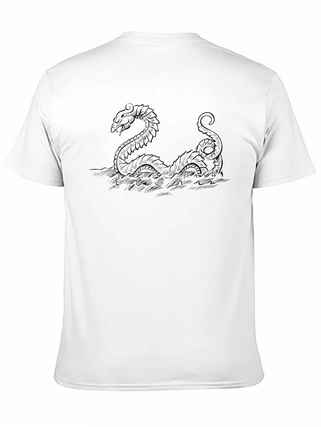 Sea Serpent Graphic T-Shirt - Black