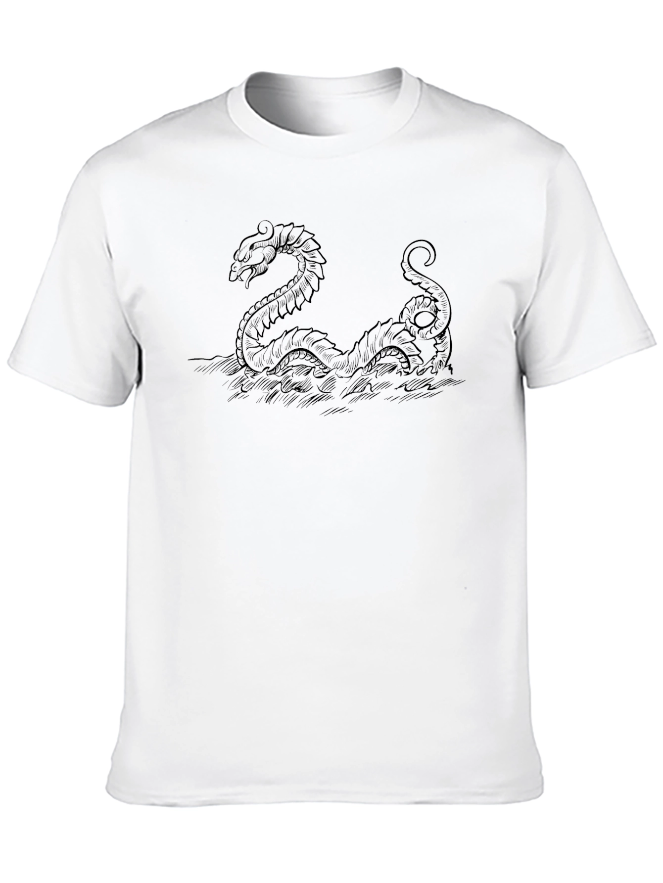 Sea Serpent Graphic T-Shirt - Black