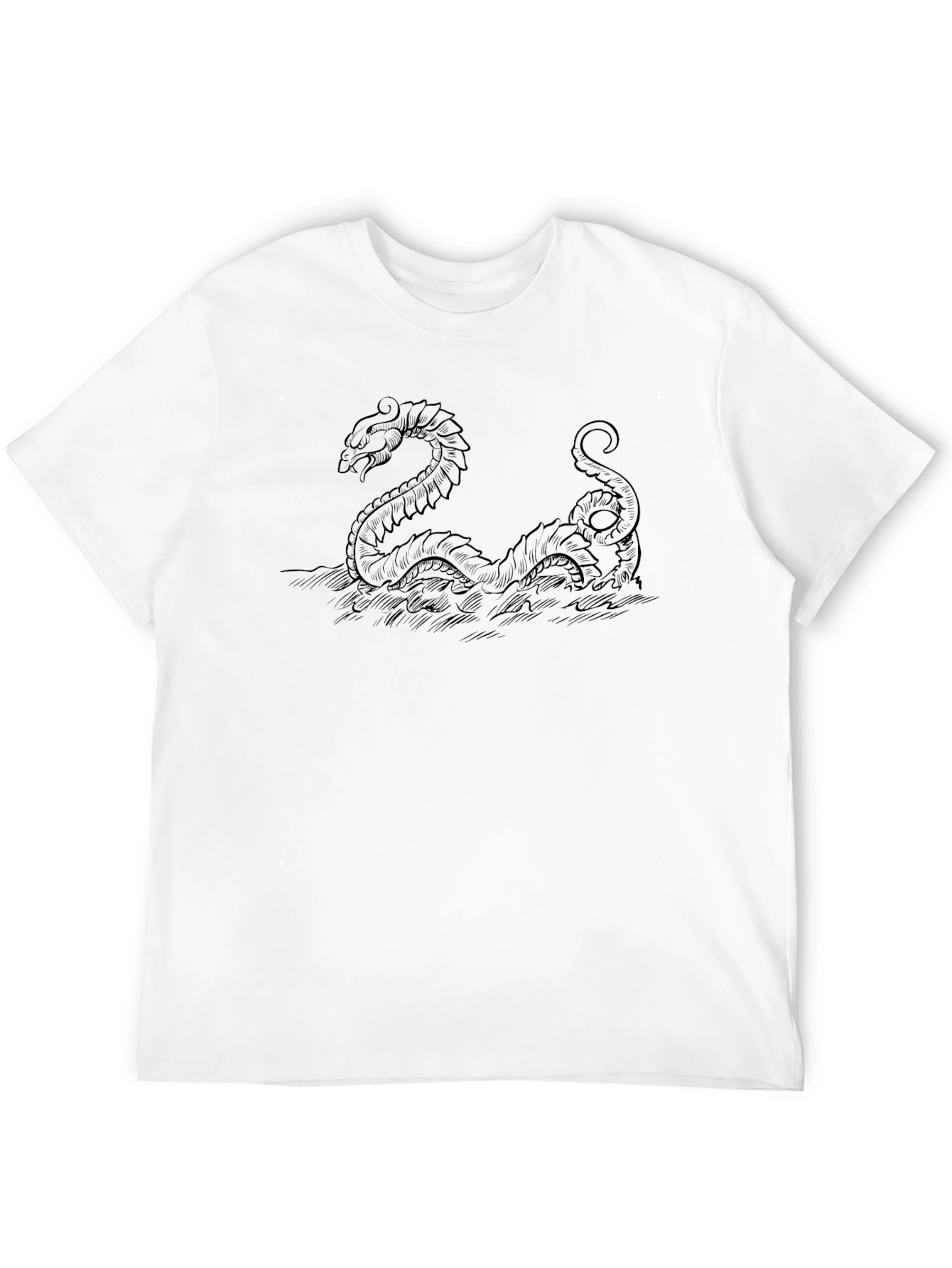 Sea Serpent Graphic T-Shirt - Black