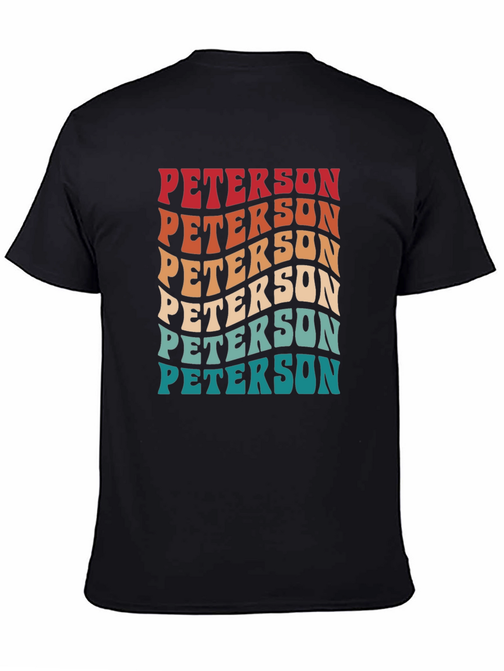 Retro Peterson Tee - Custom Name Wavy Text