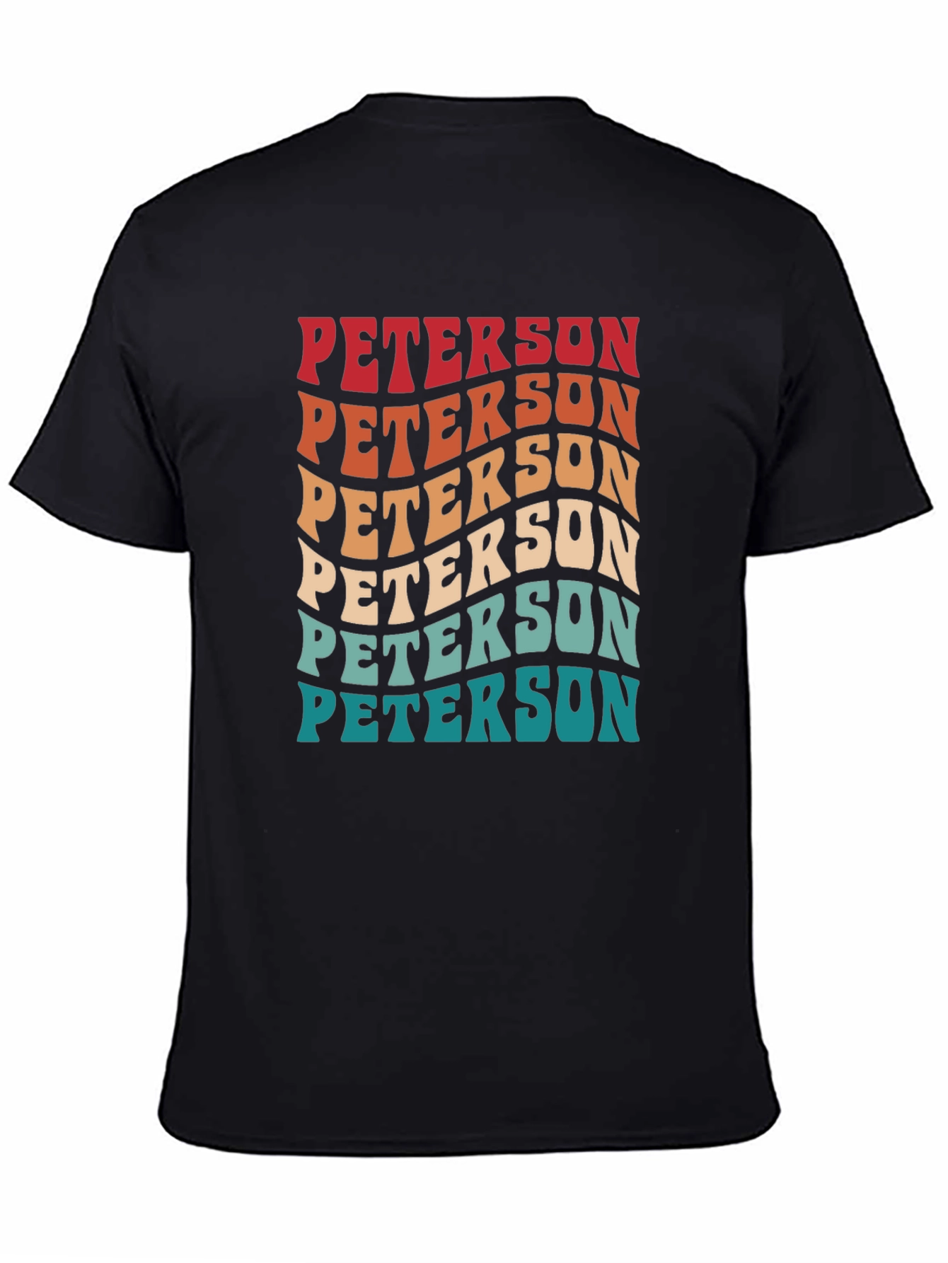 Retro Peterson Tee - Custom Name Wavy Text