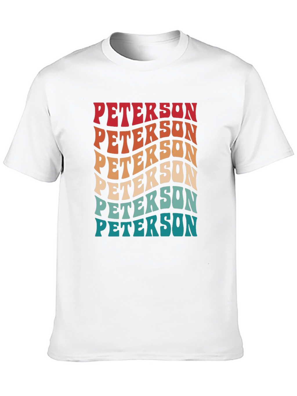Retro Peterson Tee - Custom Name Wavy Text