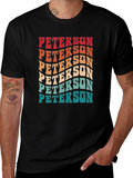 Retro Peterson Tee - Custom Name Wavy Text