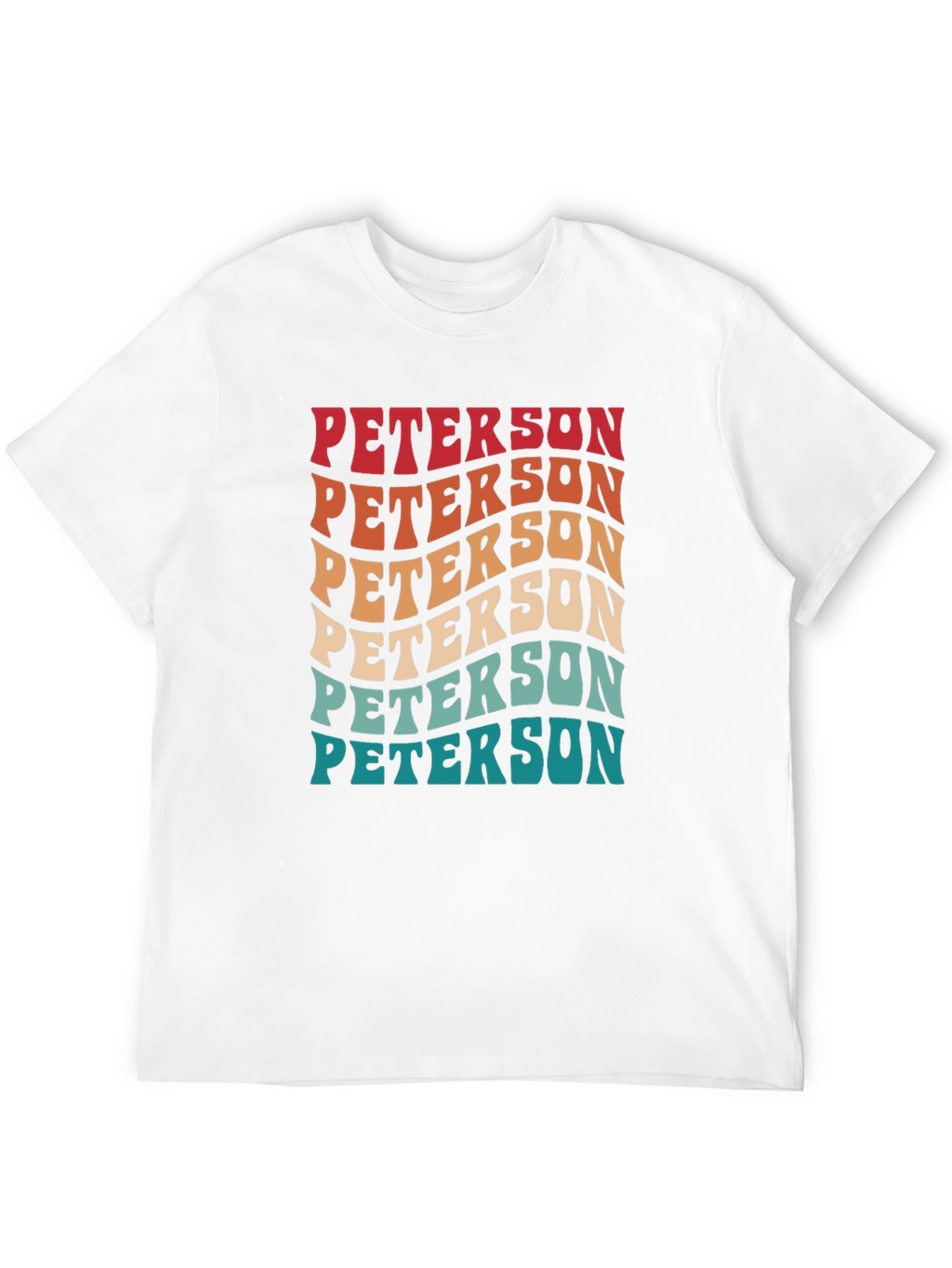 Retro Peterson Tee - Custom Name Wavy Text