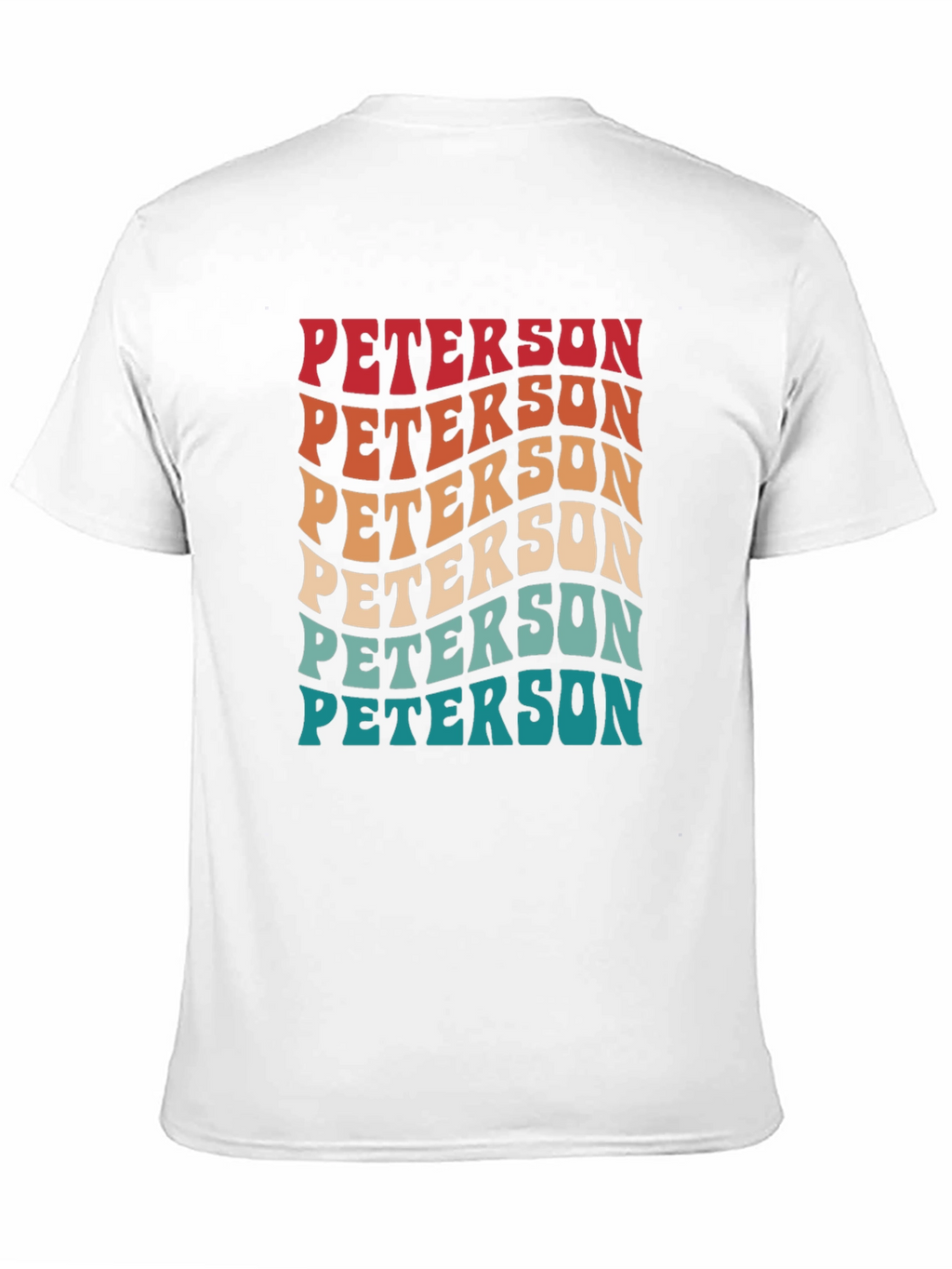 Retro Peterson Tee - Custom Name Wavy Text