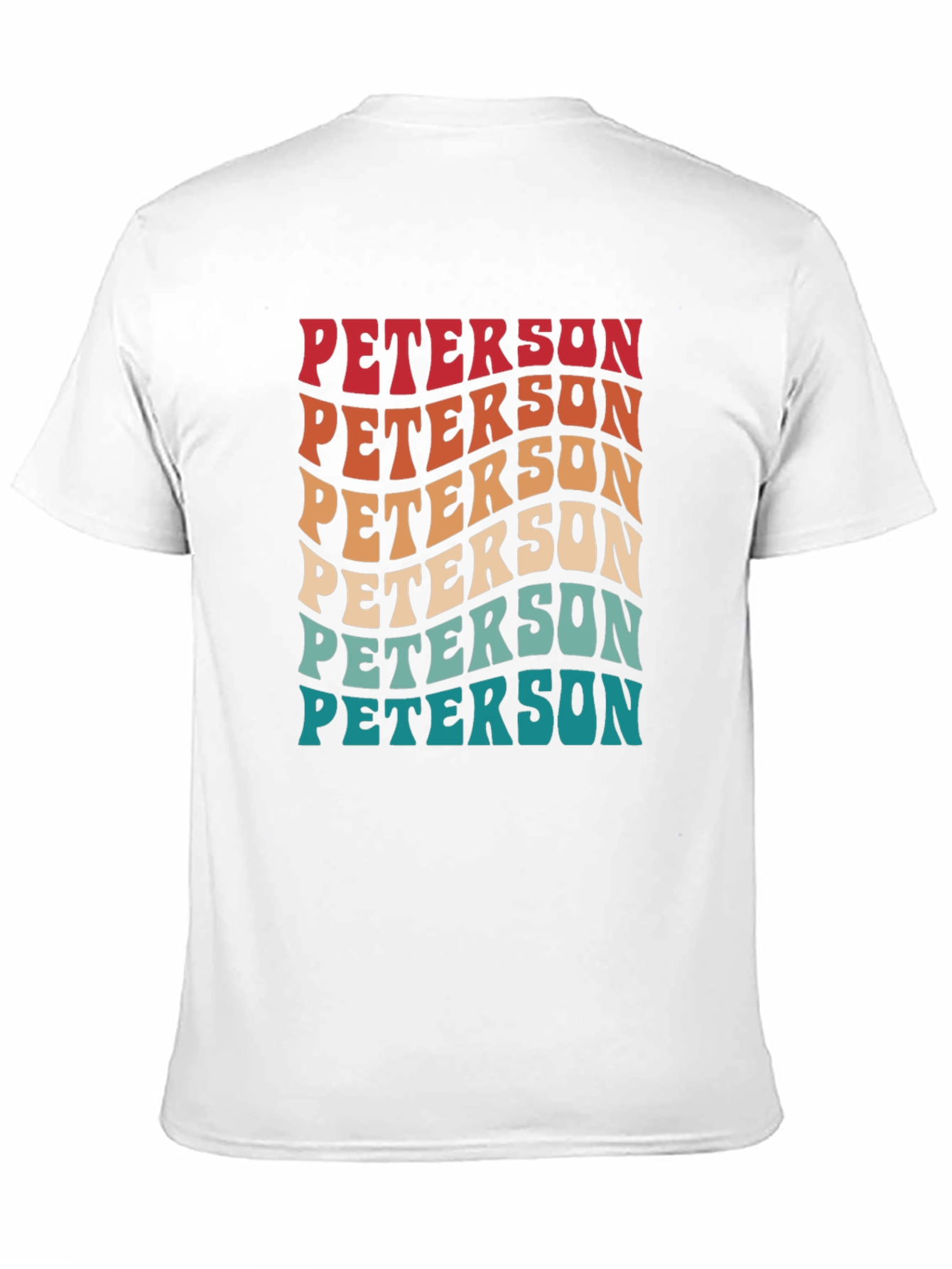 Retro Peterson Tee - Custom Name Wavy Text