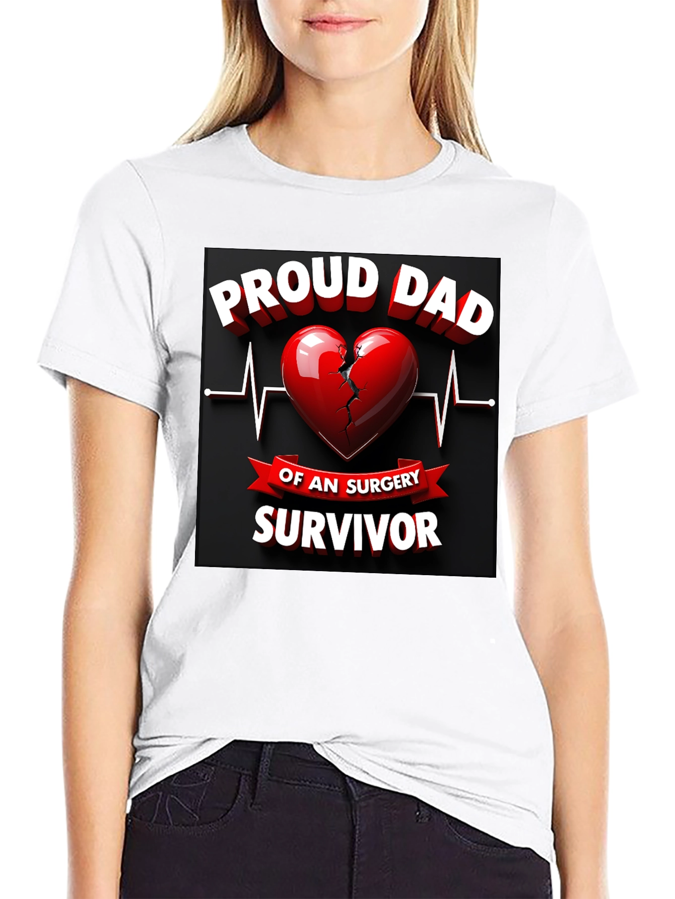 Proud Dad Surgery Survivor Graphic T-Shirt