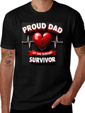 Proud Dad Surgery Survivor Graphic T-Shirt