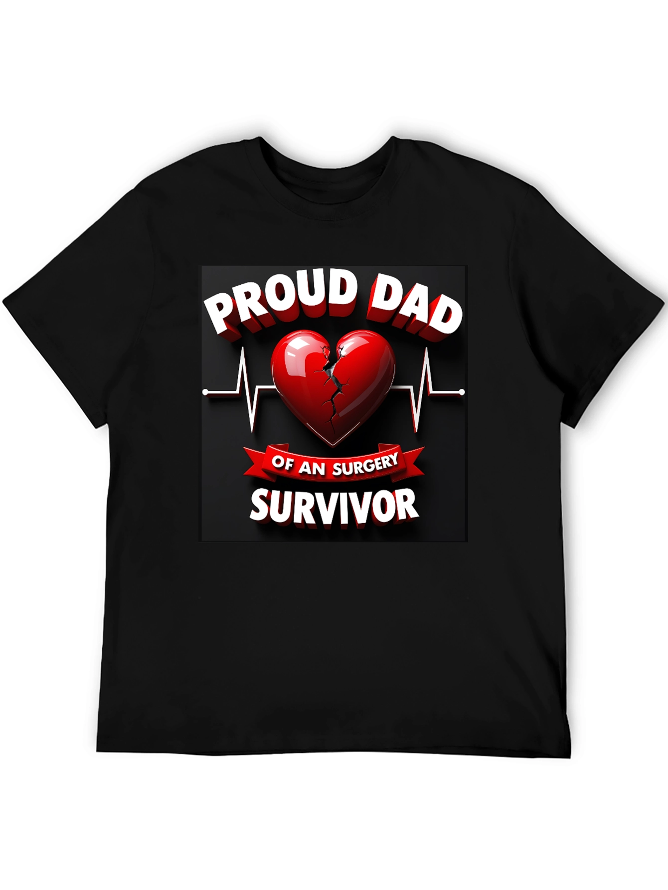 Proud Dad Surgery Survivor Graphic T-Shirt
