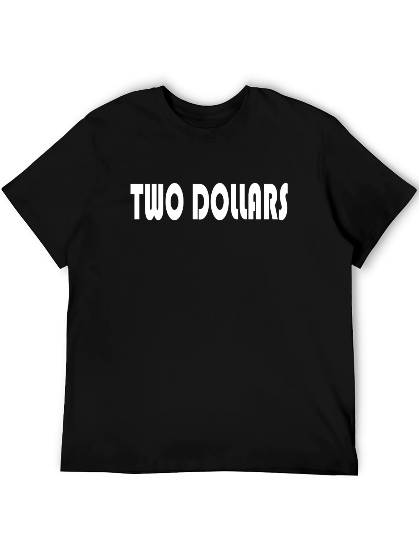 Two Dollars Black Graphic Tee