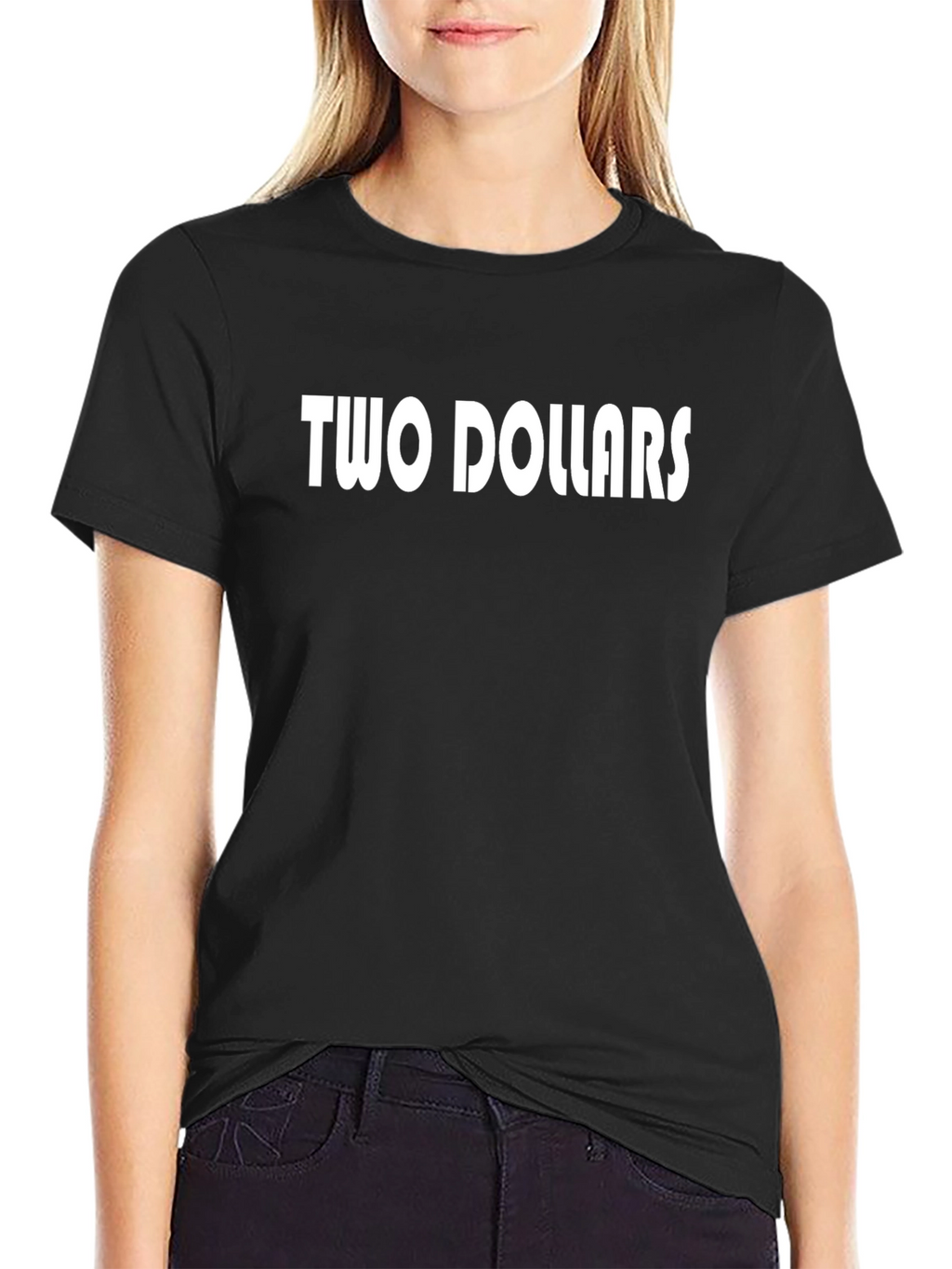 Two Dollars Black Graphic Tee