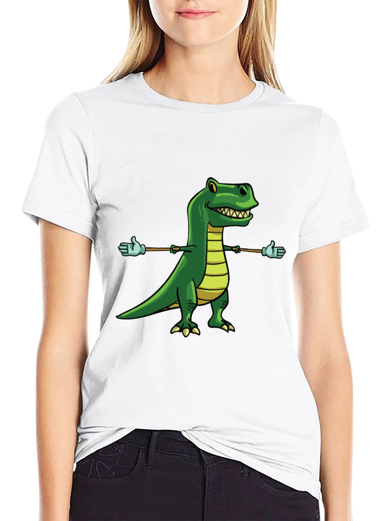 Dino T-Rex Cartoon Graphic Tee