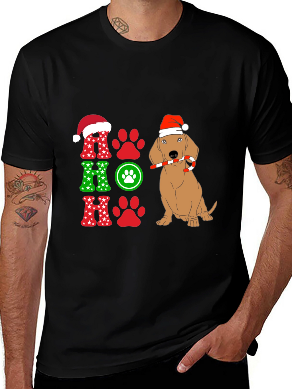 Festive Dog Christmas T-Shirt