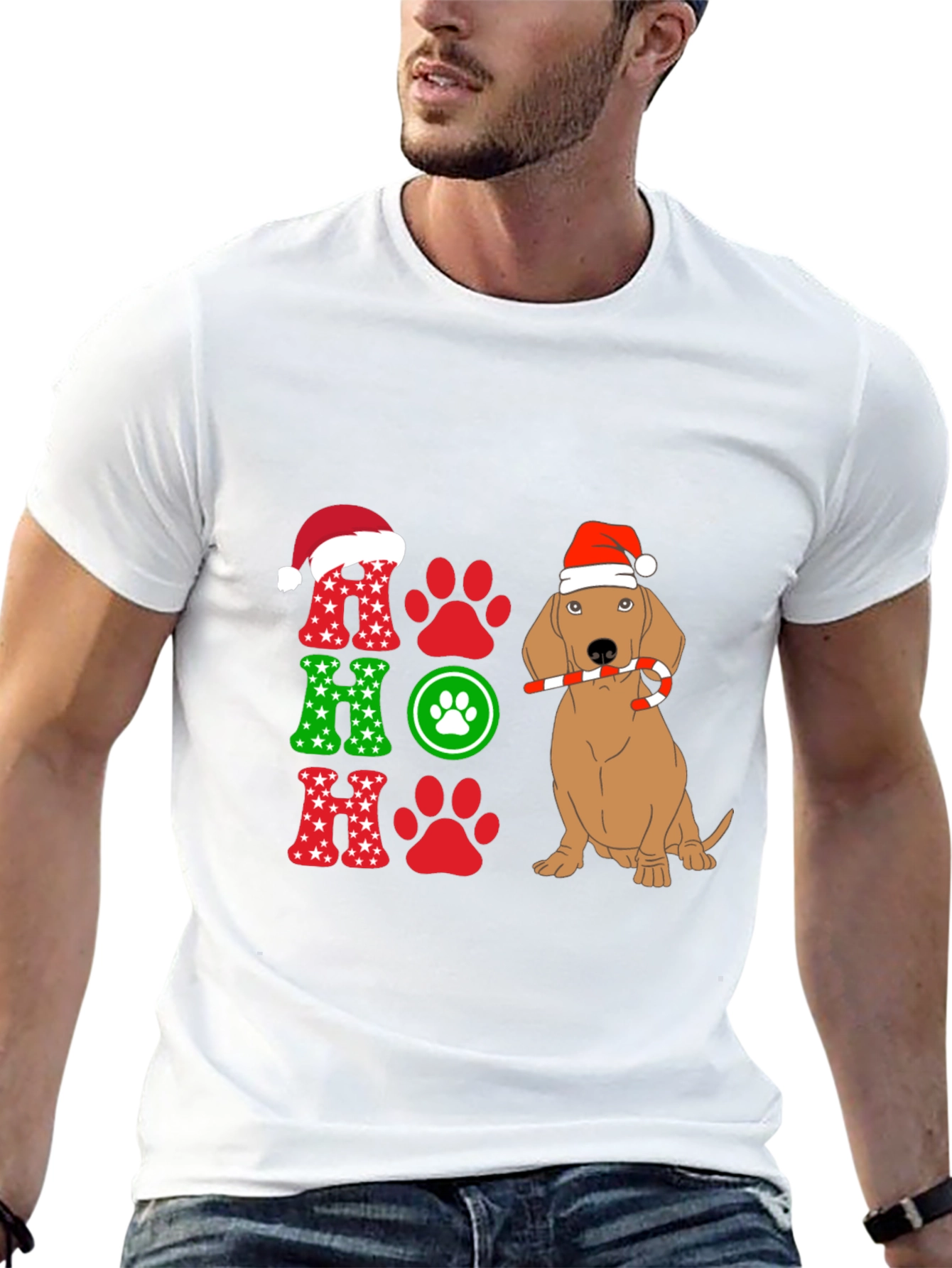 Festive Dog Christmas T-Shirt