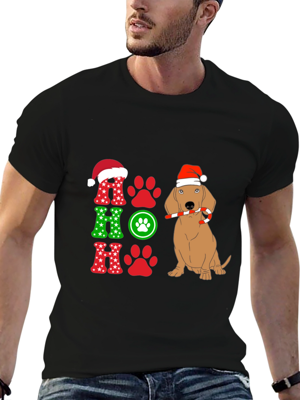 Festive Dog Christmas T-Shirt