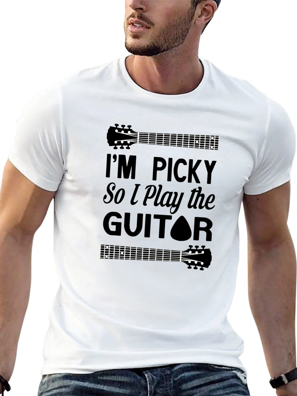 Im Picky Guitar Player Black Tee