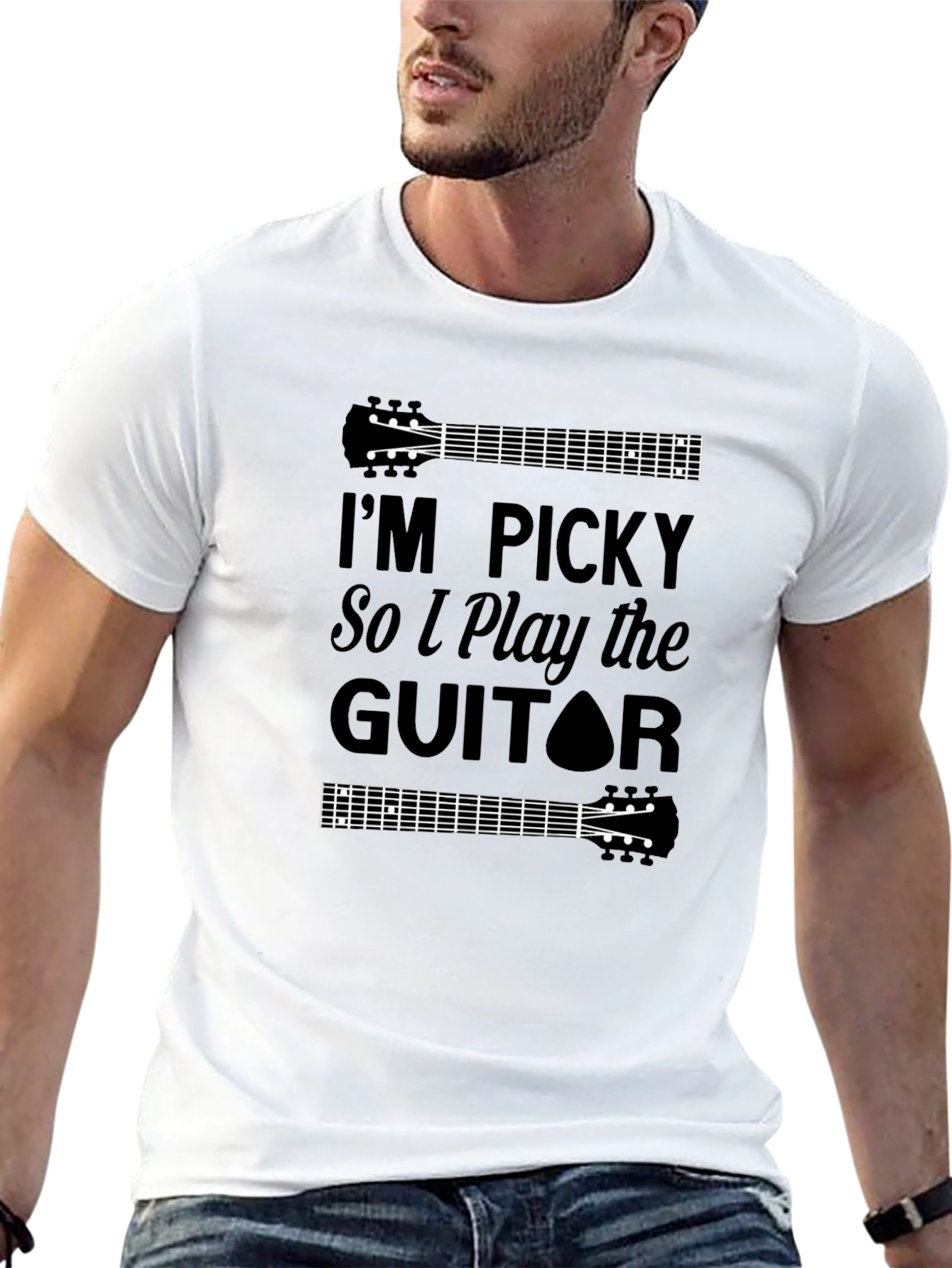 Im Picky Guitar Player Black Tee