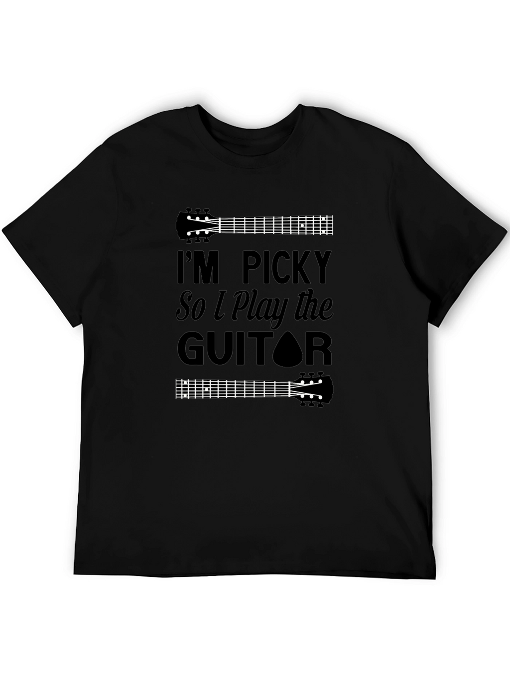 Im Picky Guitar Player Black Tee