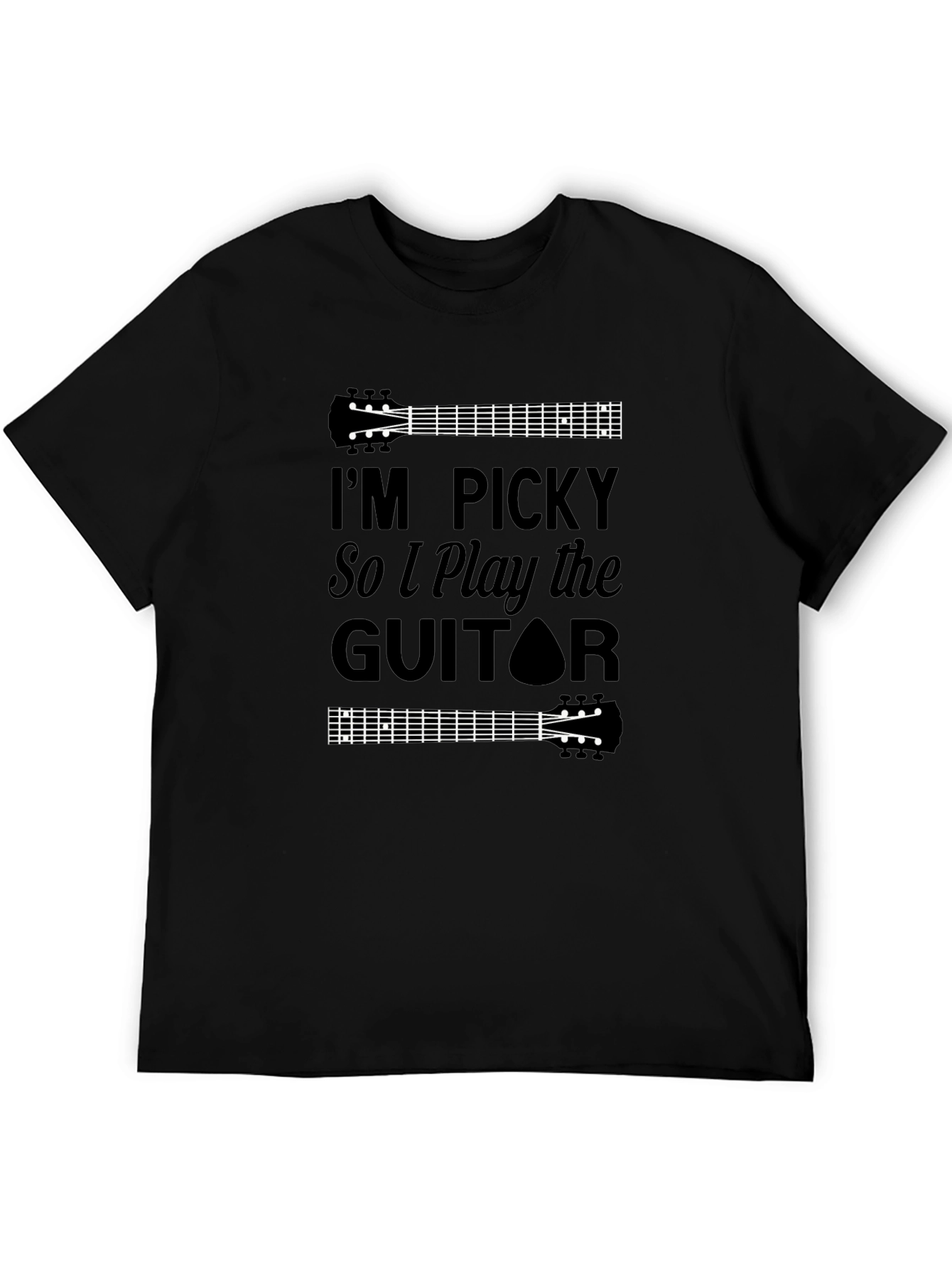 Im Picky Guitar Player Black Tee