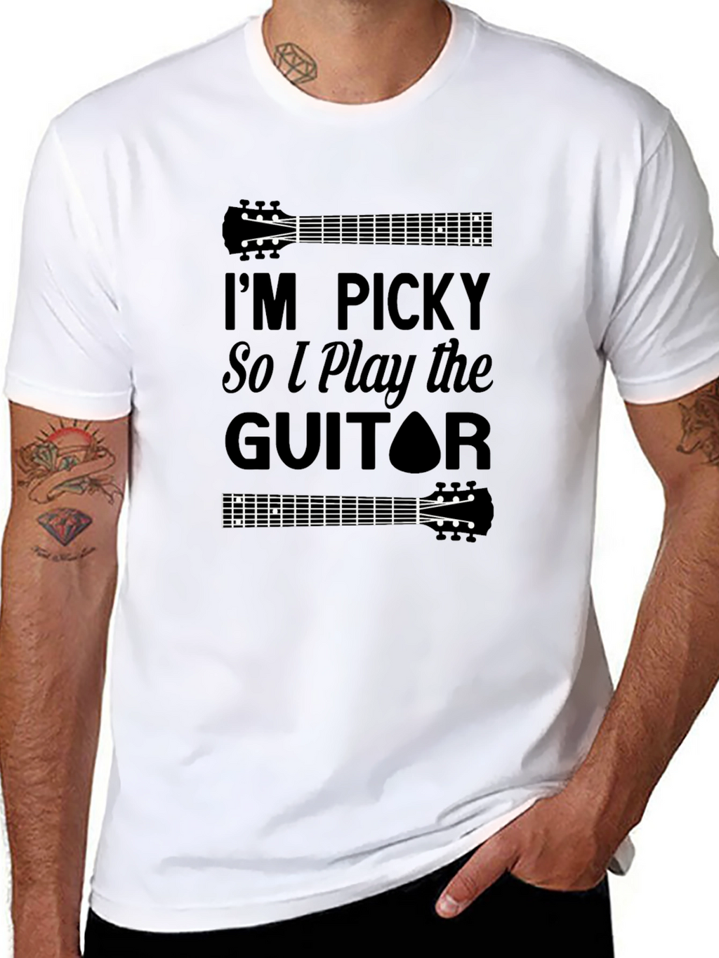 Im Picky Guitar Player Black Tee